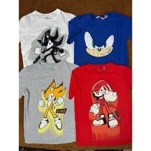 Bundle of 4 Sonic the Hedgehog T-Shirts – H&M Boys Size 8/10